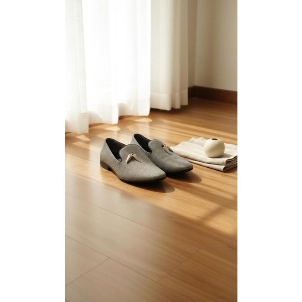 Giorgio Brutini Men's Silver Glitter Loafers Slip-On‎ 8M